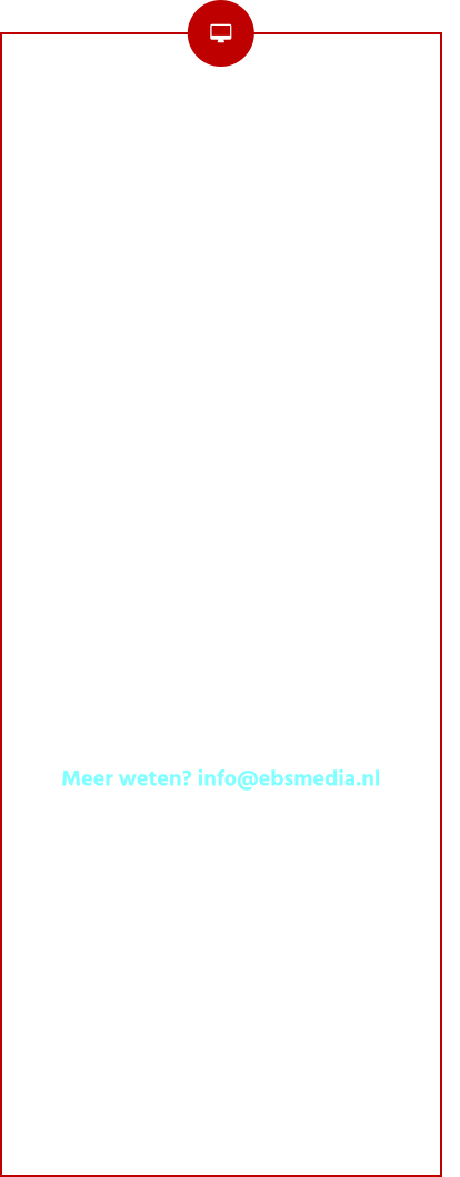 WEBSITE LATEN MAKEN VOOR  ZZP / MKB ?  Er is weer (beperkt) plaats voor de creatie van uw (budget)website!  Géén onnodige “toeters en bellen” en gewoon een goede startpagina met mogelijkheden voor uitbreiding naar meerdere pagina’s. Ook geschikt gemaakt voor smartphone en basis-aanmelding bij Google, Bing e.a.  Géén onnodige “toeters en bellen” en gewoon een goede startpagina met mogelijkheden voor uitbreiding naar meerdere pagina’s. Ook geschikt gemaakt voor smartphone en incl. start-aanmelding bij Google, Bing e.a.  Vanaf  489,00 (ex.btw) voor een homepage + 1 vervolgpanina -inclusief 1 jaar BASIC Hosting  (daarna v.a.  3,50 per maand) - verhuizen van uw bestaande domein - vervolgpagina(s) vanaf  124,00 (ex. btw) afhankelijk van de data. - Inclusief 1 jaar SLL Sertigo baisbeveiliging    Meer weten? info@ebsmedia.nl  enkele websites